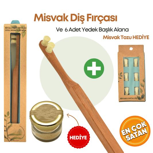 Misvak Diş Fırçası Seti ( 2 Başlıklı Fırça )